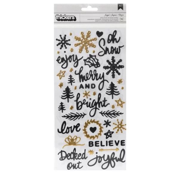 Pegatinas Thickers Phrases Joyful Evergreen and Holly
