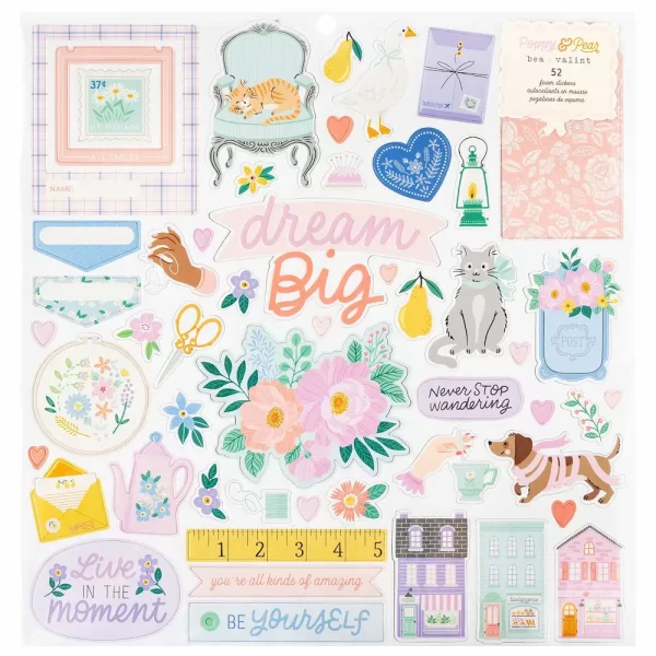 Poppy and Pear Foam Stickers