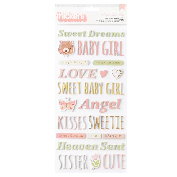 Pegatinas Hello Little Girl Thickers Phrases