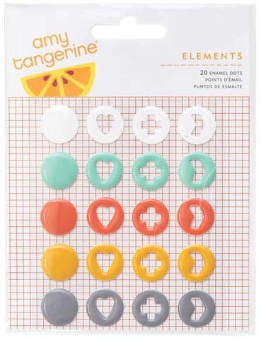 Amy Tan Adhesive Back Enamel Dots