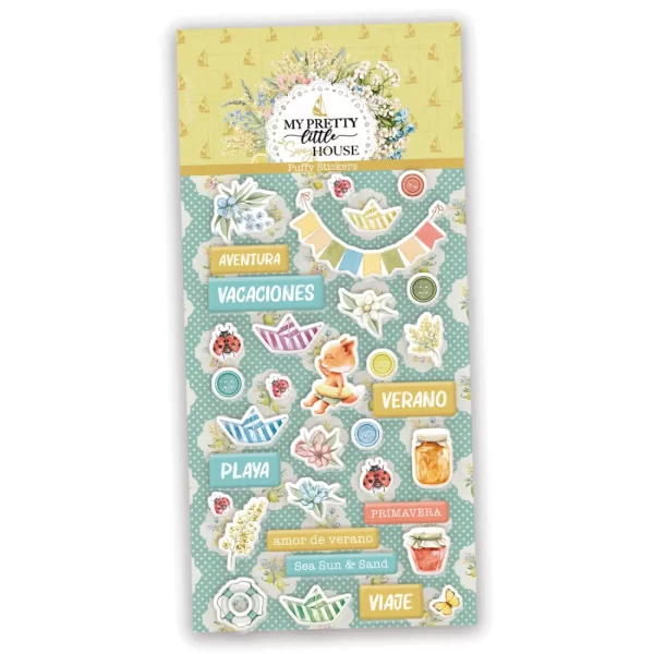 Pegatinas Puffy Imágenes y texto SUNNY HOUSE