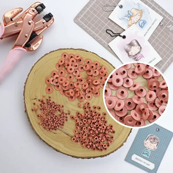 Eyelets Gruesos x 10 Coral