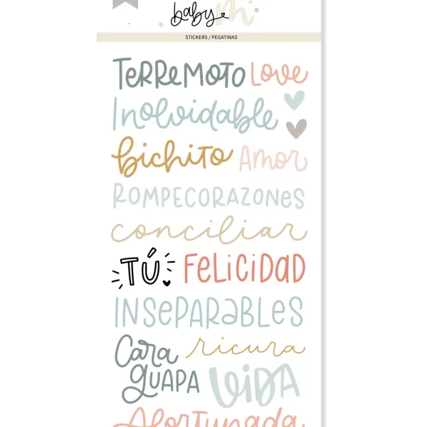 Pegatinas frases BABY M