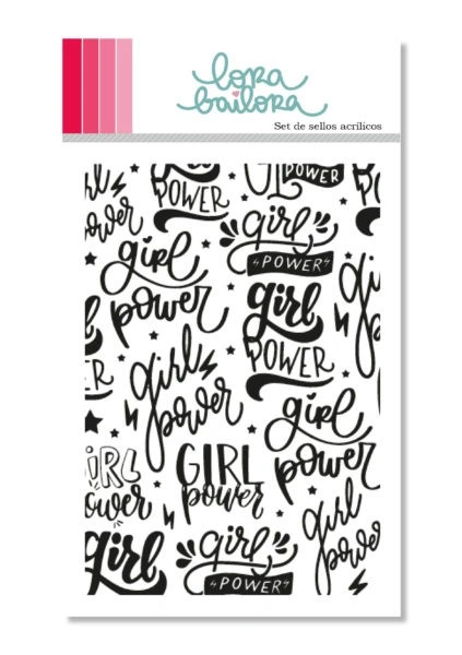 Sello acrílico 10x15cm GIRL POWER