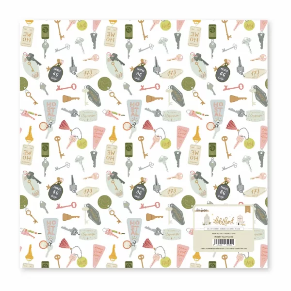 Vellum con Foil Llaves LALA LAND
