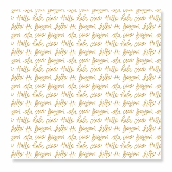 Vellum con foil HELLO