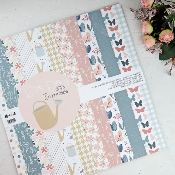 Kit de papeles Coordinados Primavera Rita´s Diary