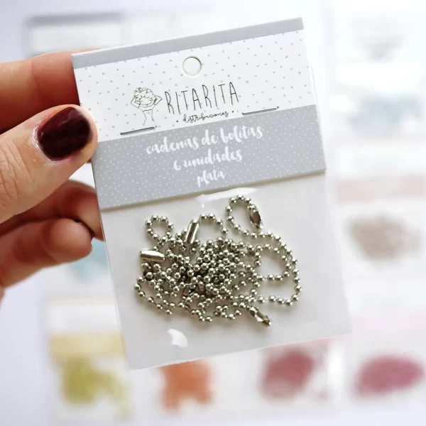 Set de 6 cadenas de bolitas Plata
