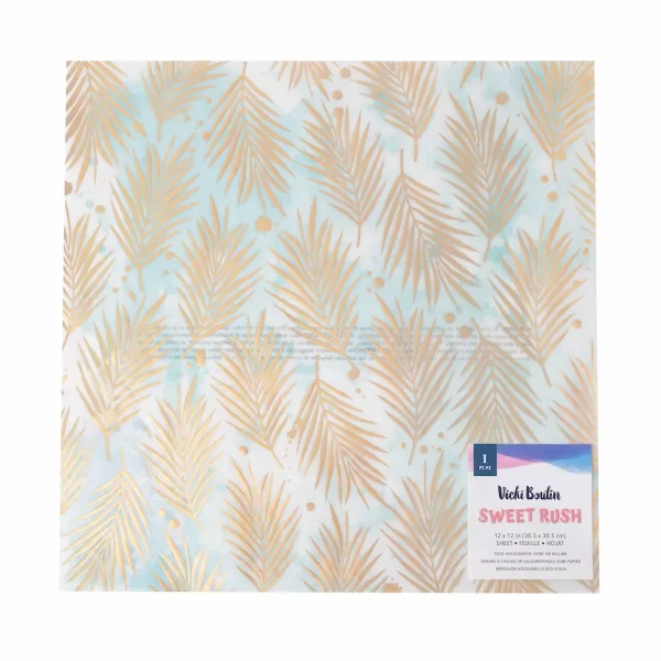Vicki Boutin Sweet Rush Specialty Paper 12"X12" Vellum W/Holographic Gold Foil