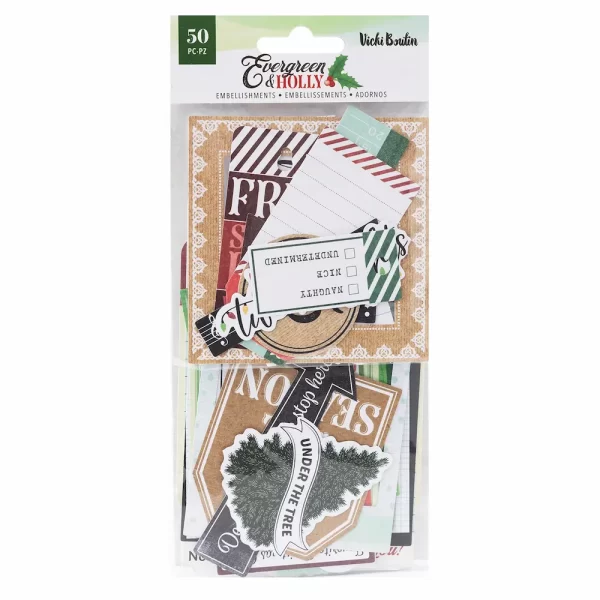 Vicki Boutin Evergreen and Holly Ephemera Journaling