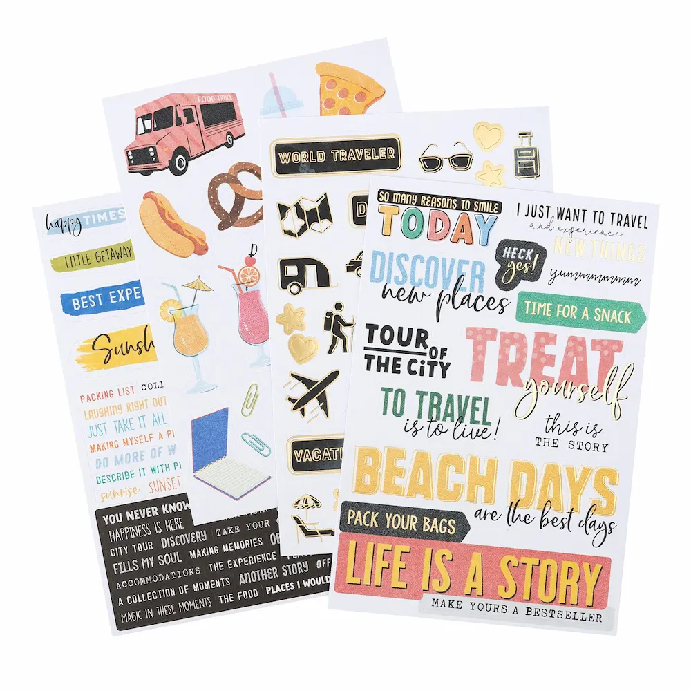 Vicki Boutin Where To Next Collection Sticker Book with Gold Foil Accents - Imagen 2