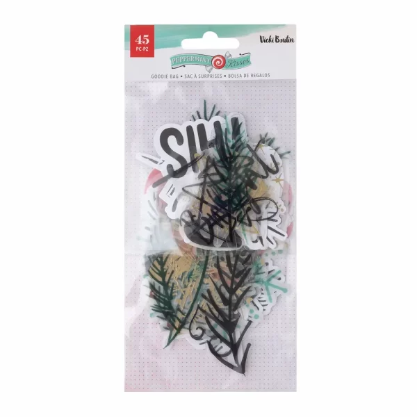 Vicki Boutin Embellishment Peppermint Kisses Mixed Goodie Bag Gold Foil