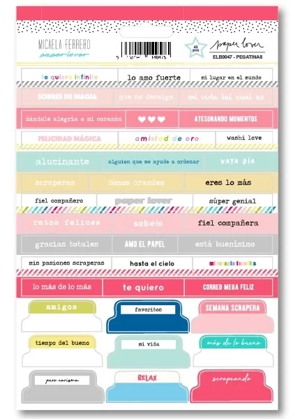 Pegatinas de Palabras PAPERLOVER