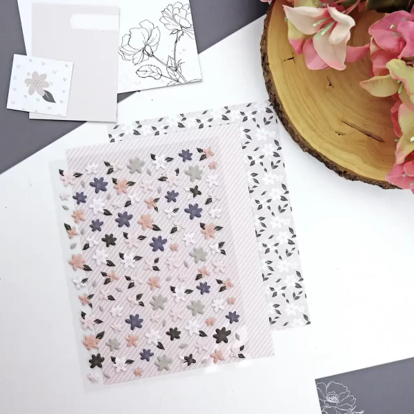 Pegatinas Puffy Floral para Rita's Diary